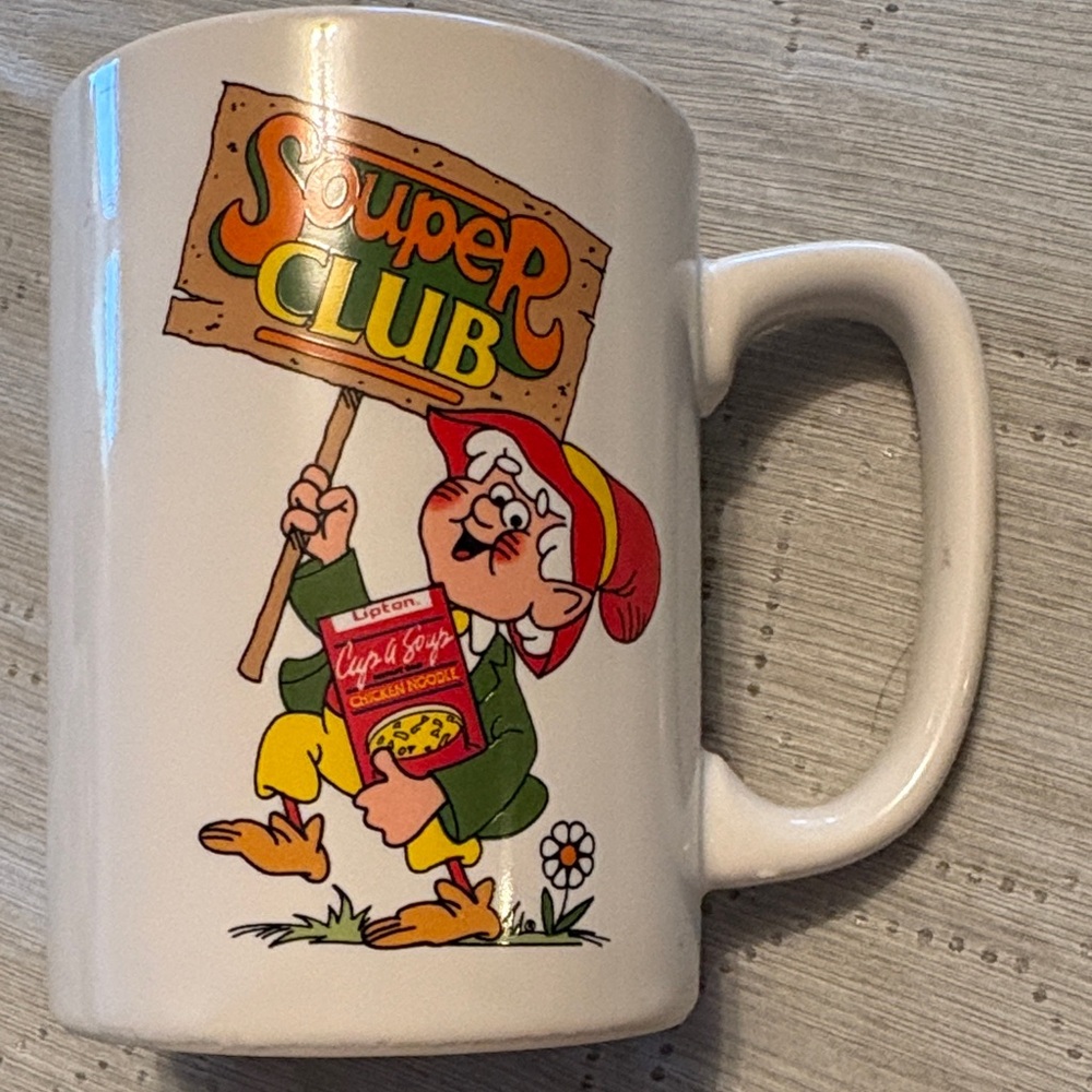 Keebler elf souper club White Mug with Playful Design